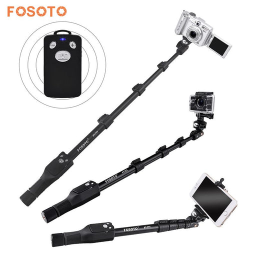 fosoto FT-777 selfie stick Bluetooth 50" vs YT-1288 Handheld Monopod with Bluetooth&Case For Tripod Gopro Dslr Camera IPhone7
