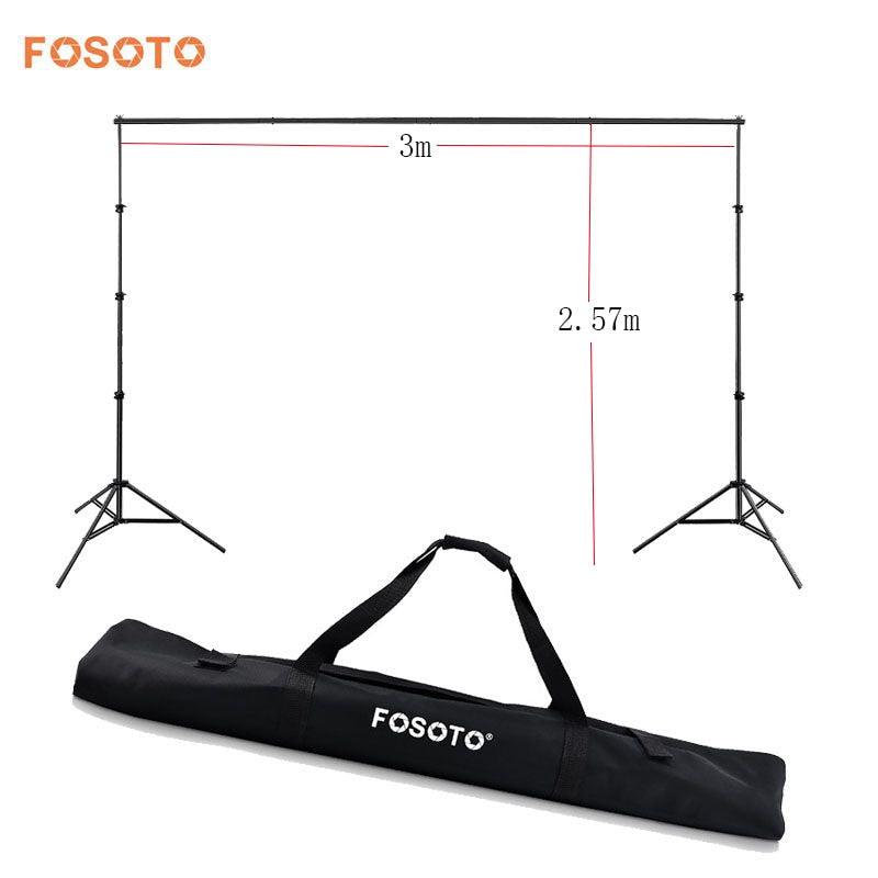 fosoto  2.6*3m Photo Studio Background Frame Folding Tripod Stand Backdrops Frames For Video Studio Photographic Accessories&Bag