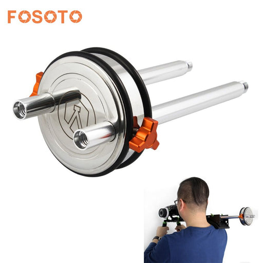 fosoto Stainless Steel DSLR Shoulder Rig Counter Weight with 2x 8" 15mm Rods